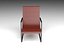 Silla de cuero rojo