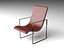Silla de cuero rojo