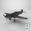 Rigged P-40 USA Fighter WW2 PBR