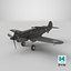Rigged P-40 USA Fighter WW2 PBR