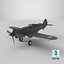 Rigged P-40 USA Fighter WW2 PBR
