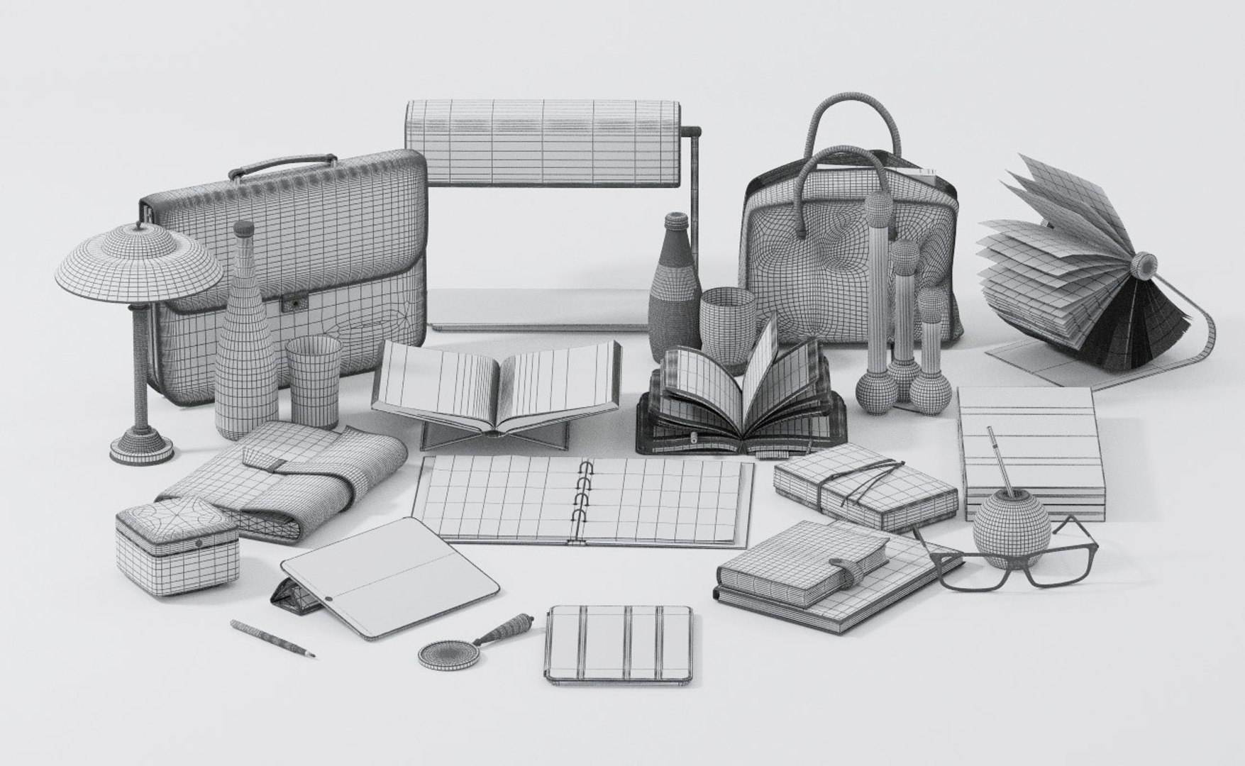 3d Model Office Accessories