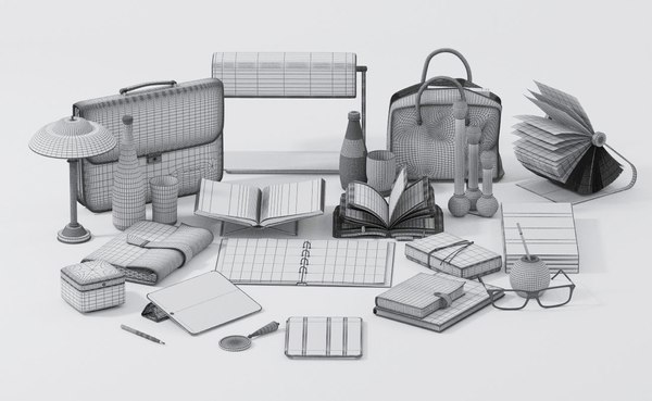 3d model office accessories