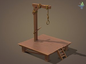 3D medieval gallows model