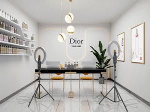 Modern clothing live broadcast room bag store live broadcast roo 3D