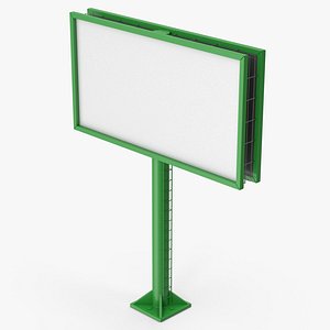 3D Green Billboard model