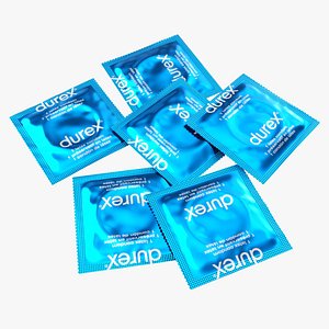 Condom individual packages 3D model