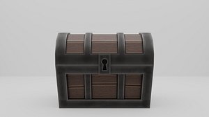 3D Low Poly Treasure Chest model