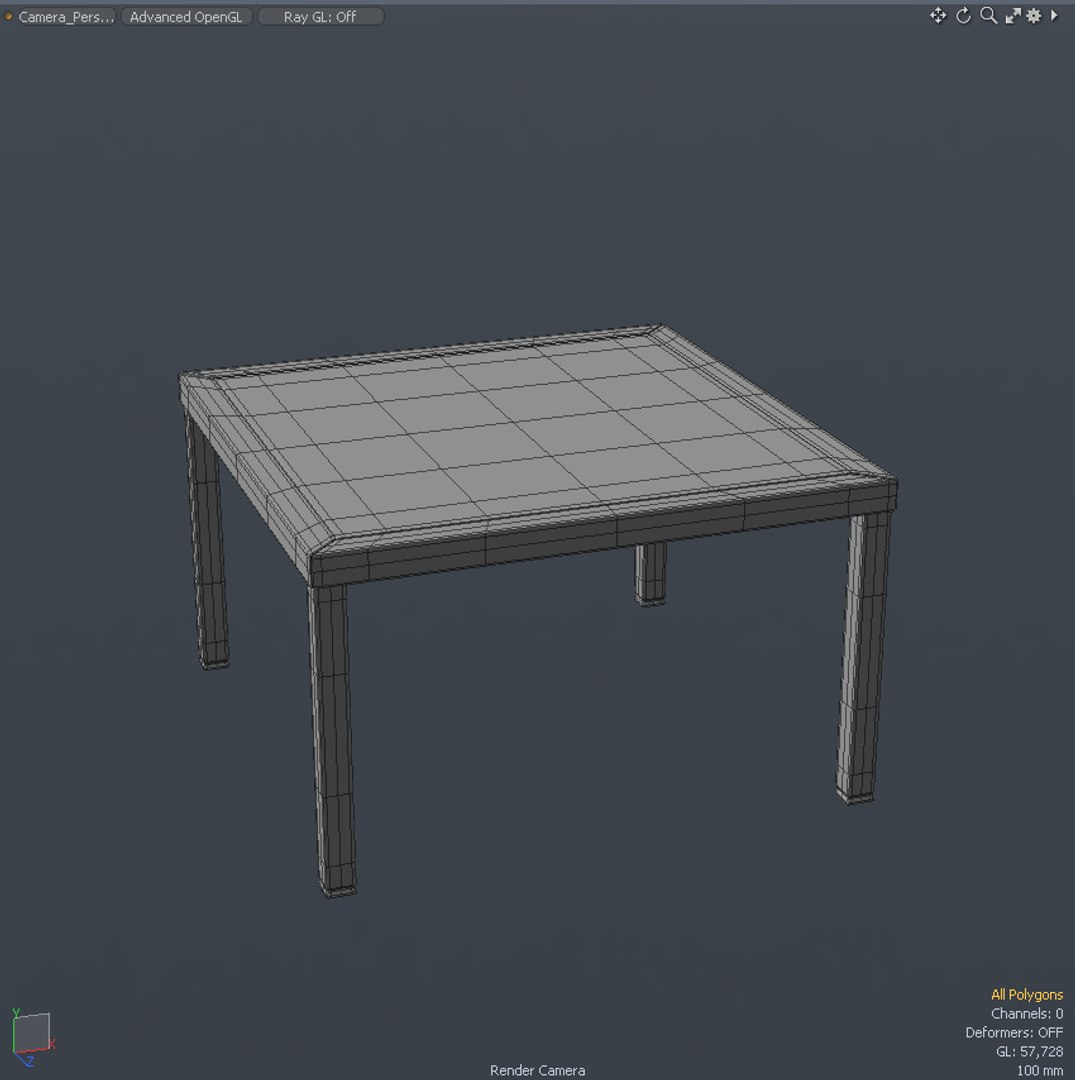 wooden table fbx