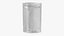 Bolsa de papel blanca con cremallera y frontal transparente 150 g Maqueta abierta