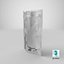 Bolsa de papel blanca con cremallera y frontal transparente 150 g Maqueta abierta