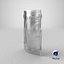 Bolsa de papel blanca con cremallera y frontal transparente 150 g Maqueta abierta