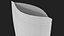 Bolsa de papel blanca con cremallera y frontal transparente 150 g Maqueta abierta