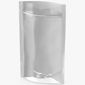 Zipper White Paper Bag with Transparent Front 150 g Open Mockup model