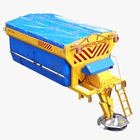 Rusted Road Salt Spreader Model - Winter Snow Removal Equipment for Trucks