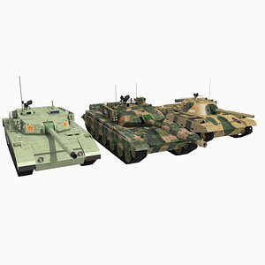 3D Chinese main battle tank collection model