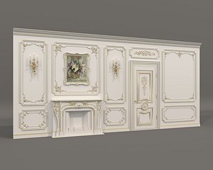 3D model Wall Molding in Classic French style 43