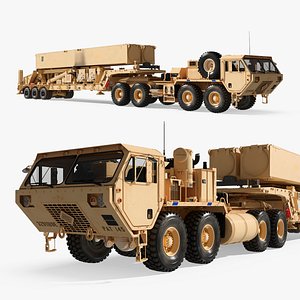 3D Military Missile Hauler with Hypersonic TEL model