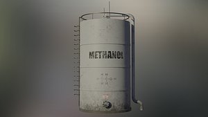 3D Industrial Methanol Storage Tank model