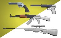 Weapons -- Revolver - Pistol - Gun - Rifle - Sniper