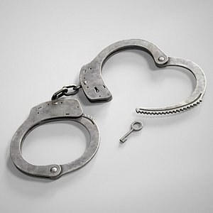 Steel Handcuffs with Key - Double Lock Police Handcuffs