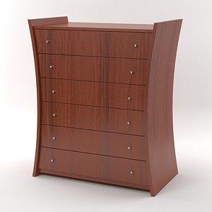 embrace chest drawers mahogany 3d model