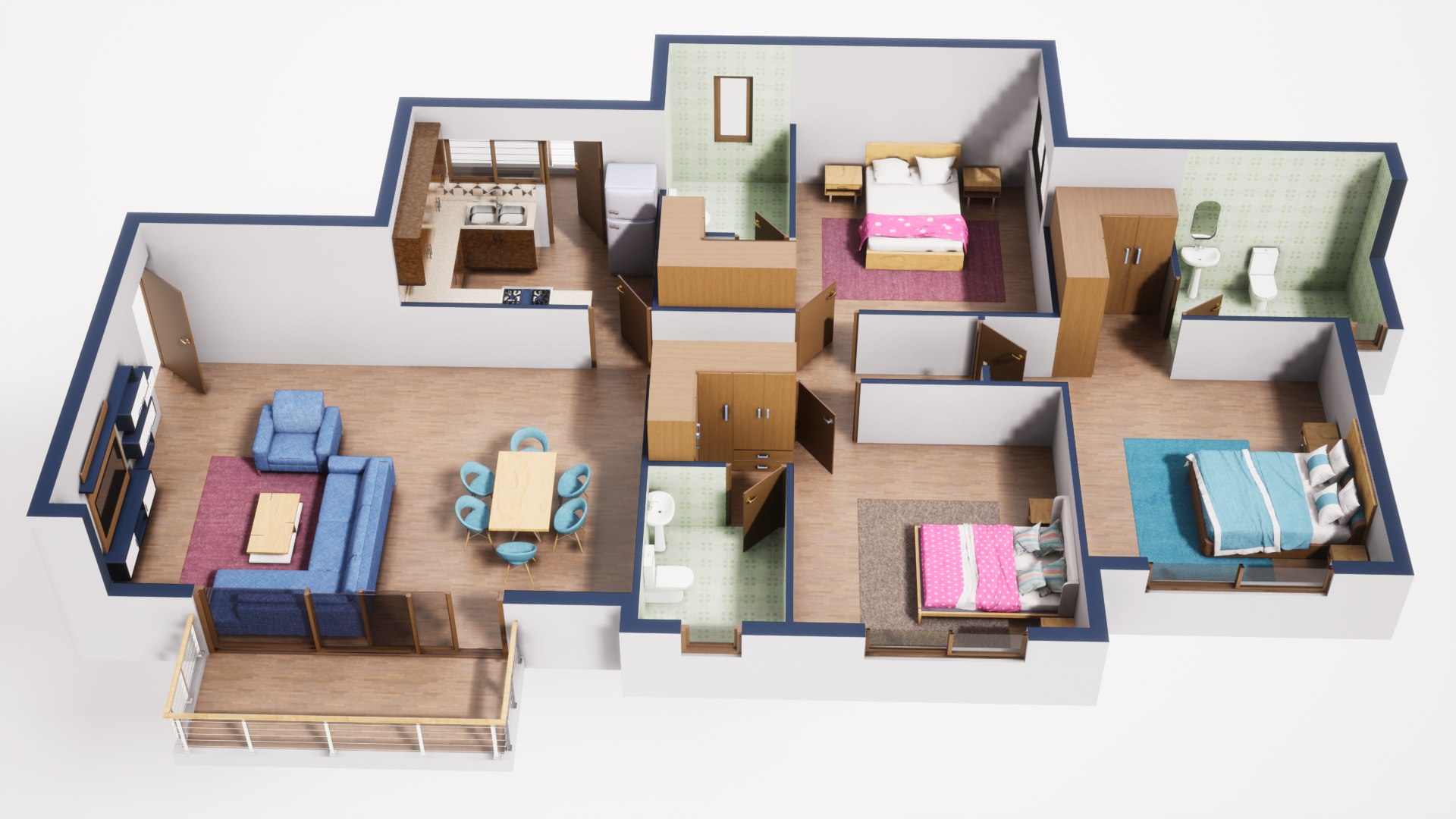 3D Model Floor Plan 52 - TurboSquid 1972660