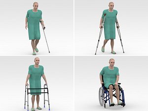3D Patients Model Collections - Green Dress