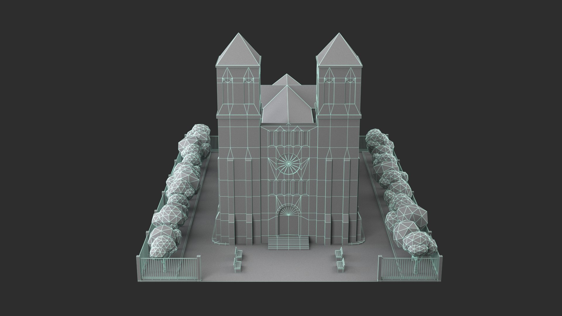 3D Model Cartoon Chruch - TurboSquid 1872602