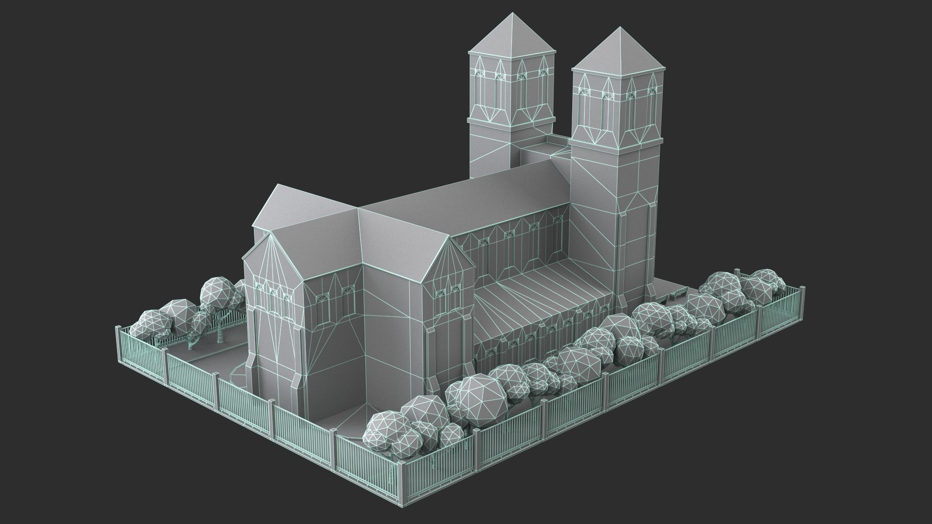 3D Model Cartoon Chruch - TurboSquid 1872602