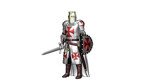 Knights Templar Crusader 3 3D model