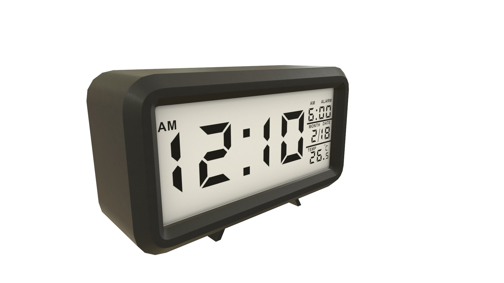 3D Digital Clock Low Poly AR VR 3D - TurboSquid 2191510