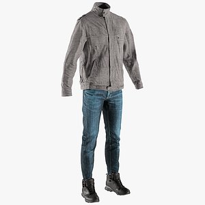 3D realistic men s pants