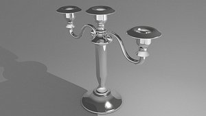 3d silver candelabrum