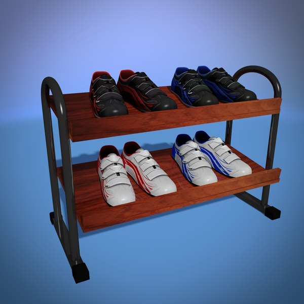 3d model shoes 4 pairs