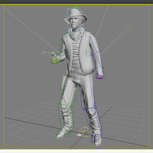 3d model pack rigged cowboy hat