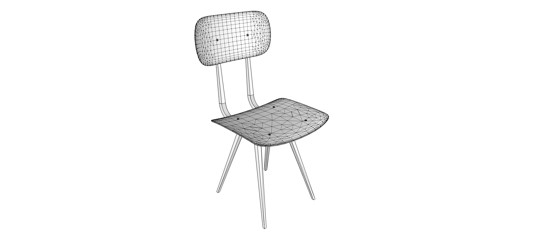 3d Model Basic Wood Chair