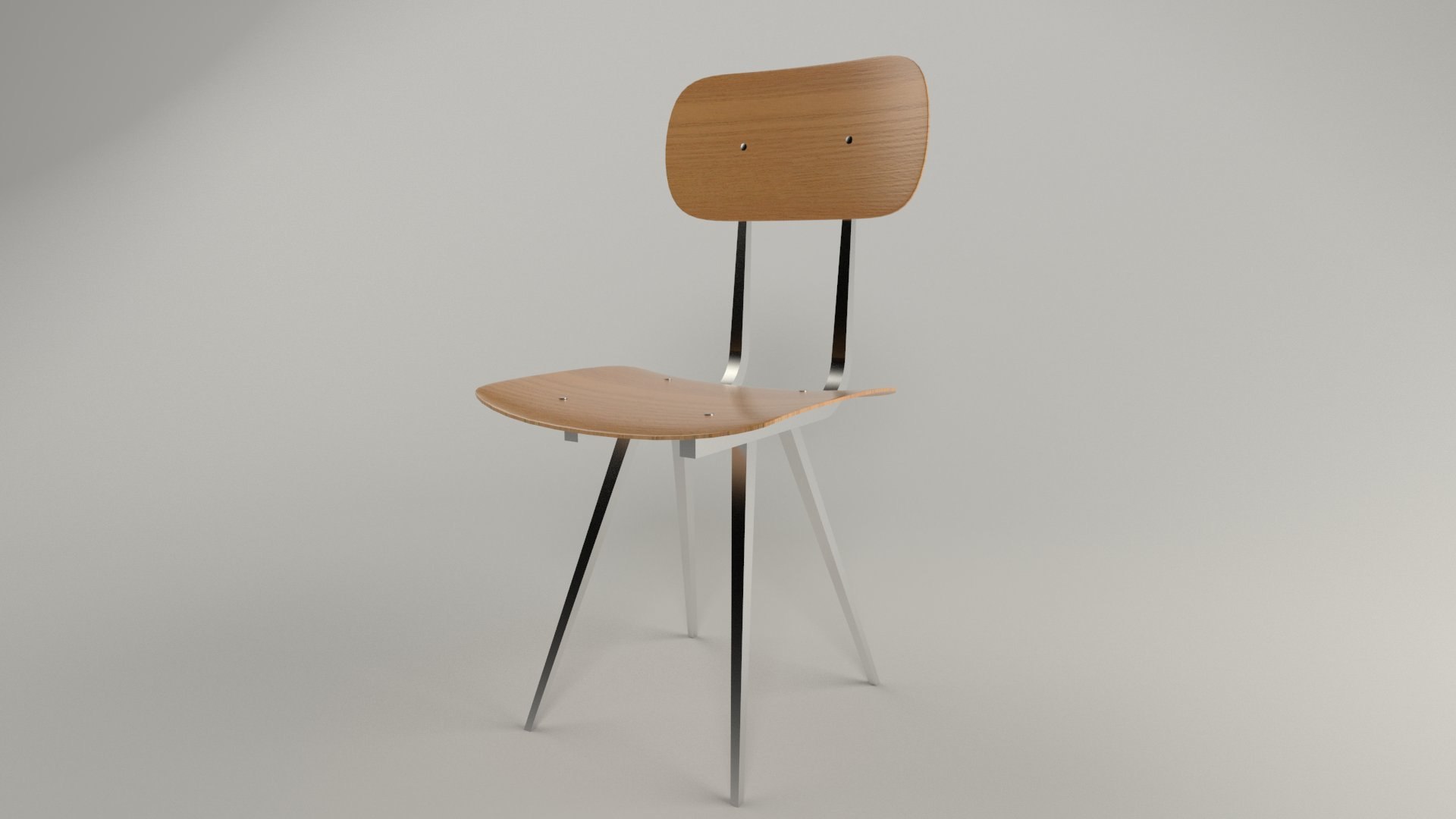 3d Model Basic Wood Chair