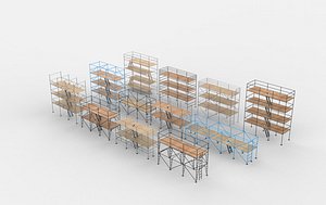 all modular scaffolding set 3D model