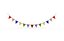 Rainbow pennant garland 3D model