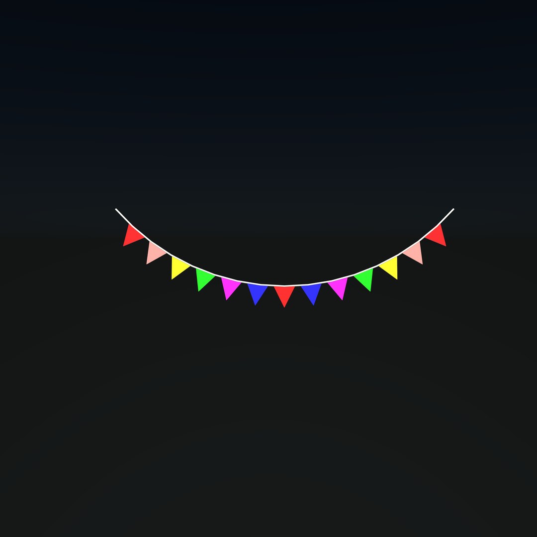 3D Rainbow pennant garland 3D model https://p.turbosquid.com/ts-thumb/zp/axFAcq/SB/rainbowpennantgarland_1/jpg/1739612808/1920x1080/fit_q87/6093abc4a8815ee0e025f403b2c9a39ea65fbe1d/rainbowpennantgarland_1.jpg