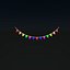 Rainbow pennant garland 3D model