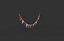 Rainbow pennant garland 3D model