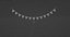 Rainbow pennant garland 3D model
