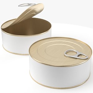 Mockup Tin Can Set 3D Model