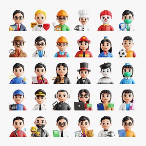 3D Professions 3D Collection model