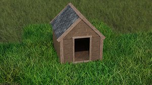 3D Kennel - Doghouse 3D low-poly model