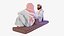 Hombre árabe sirviendo café árabe Qahwa (modelo 3D)