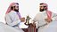 Hombre árabe sirviendo café árabe Qahwa (modelo 3D)