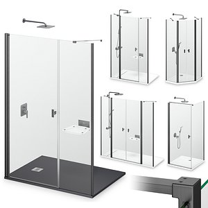 Shower Radaway Nes Brushed GunMetal 6 3D model